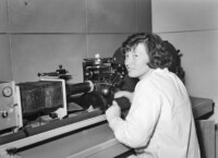 Christine Lüdtke am Arbeitsplatz, September 1964.