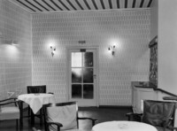 Foyer zum Lesesaal des Kulturhauses, Dezember 1962.