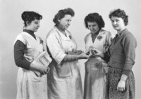 Vier Frauen der Brigade "1. Mai", 20. April 1960.